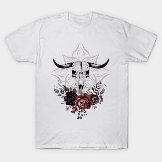 Skull and roses T-Shirt by BaronsHouse